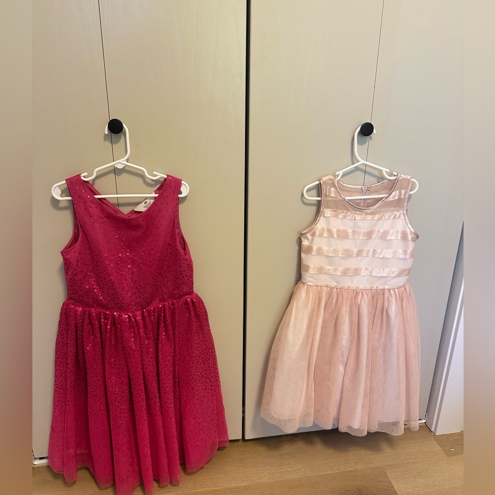 Beautiful holiday dresses Pink and Cream Girls' Dresses